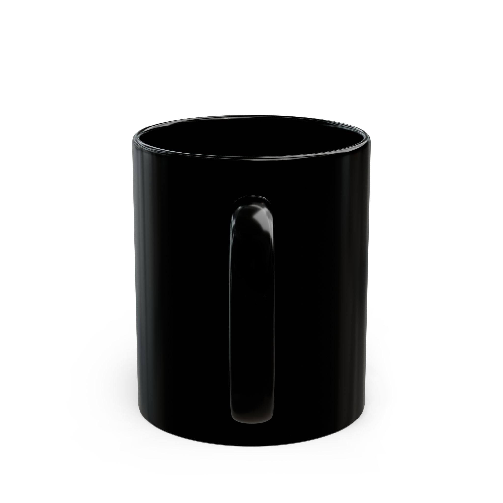Black Ceramic Mug — Bold Gold "MUJEC" Logo (11oz, 15oz)