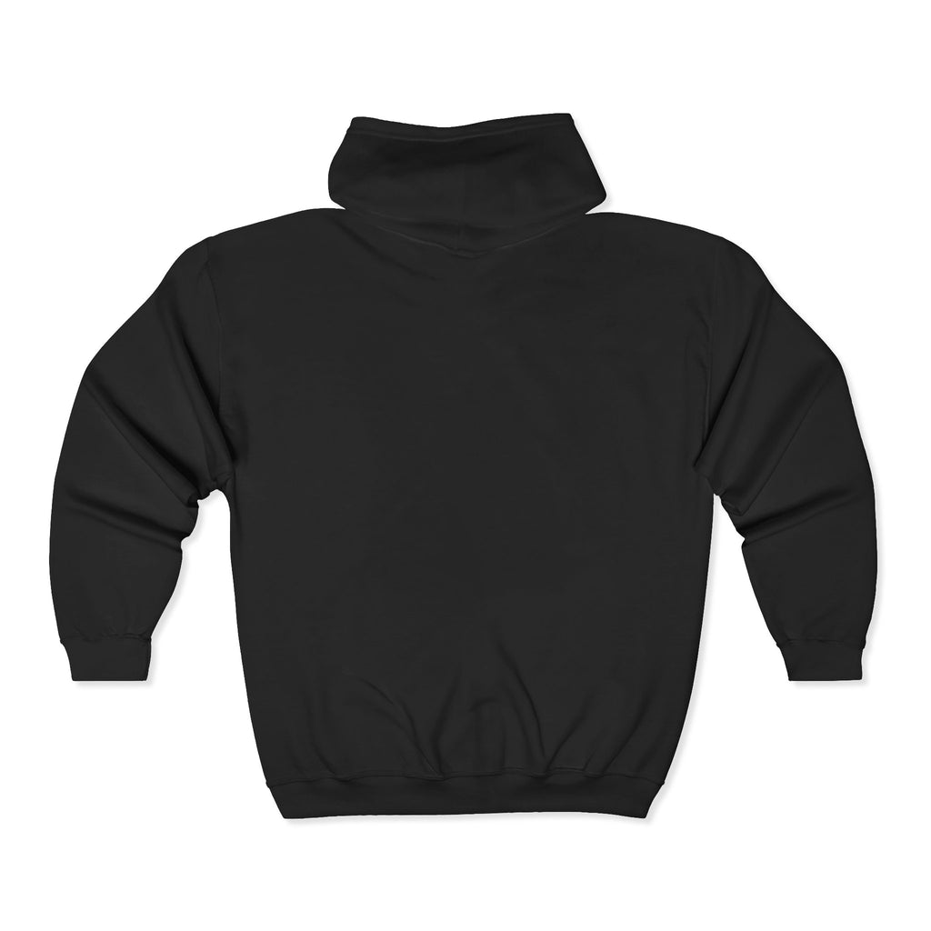 MUJEC Zip Hoodie — Minimal Logo Full-Zip Hooded Sweatshirt