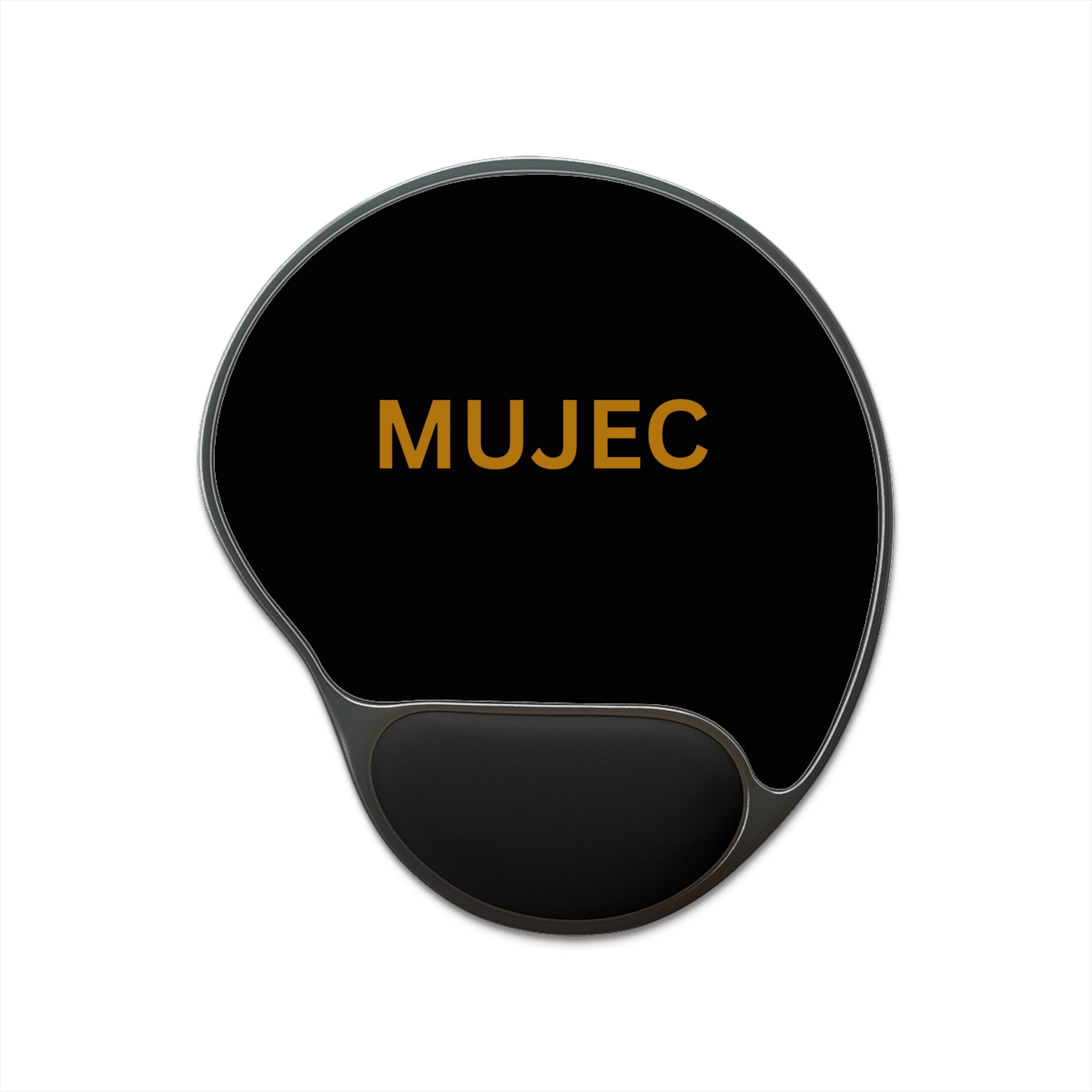 MUJEC Ergonomic Mouse Pad with Wrist Rest — Black & Gold Comfort Pad