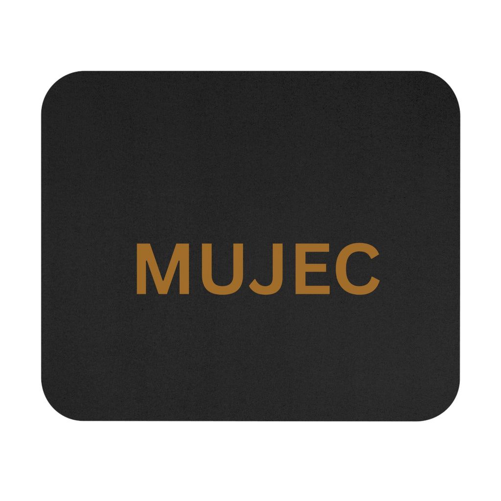 MUJEC Black Rectangle Mouse Pad — Minimalist Office Desk Mousepad
