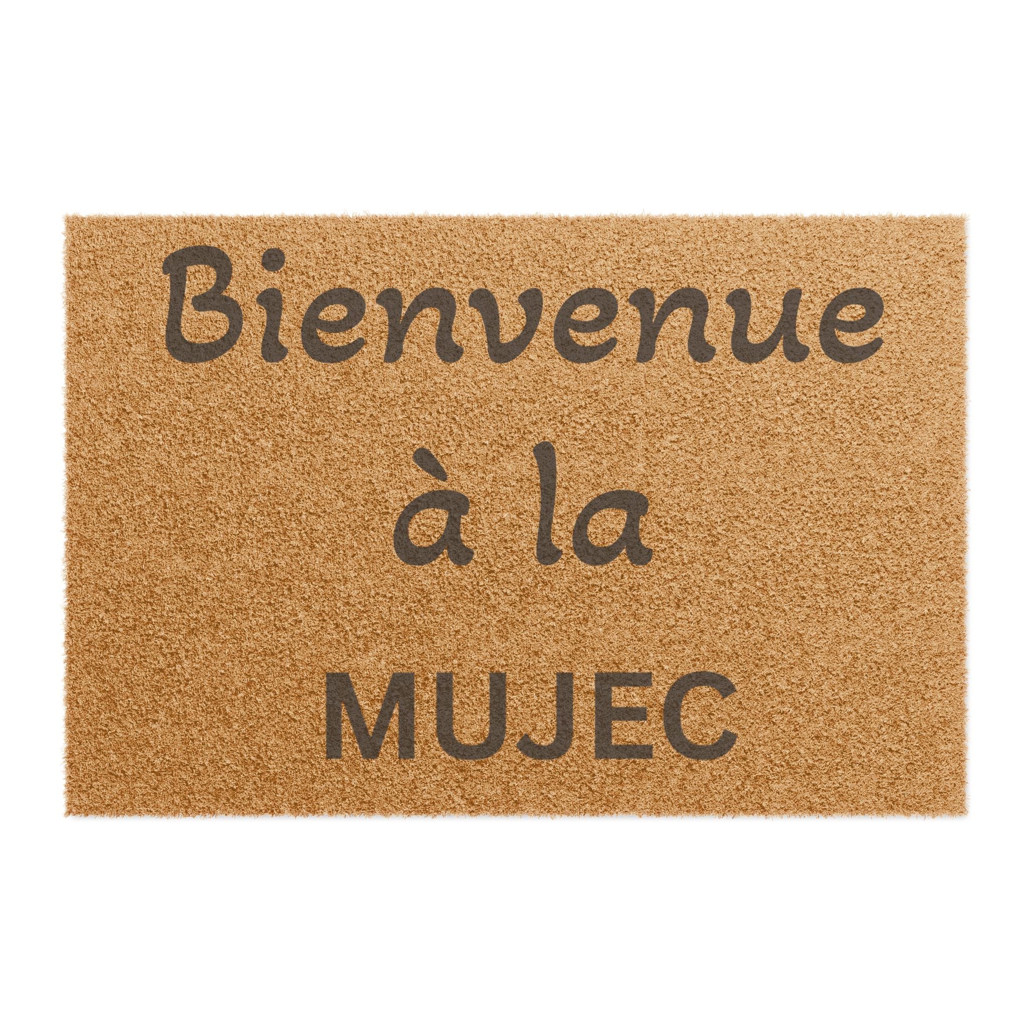 Doormat – "Bienvenue à la MUJEC" French Welcome Coir Mat
