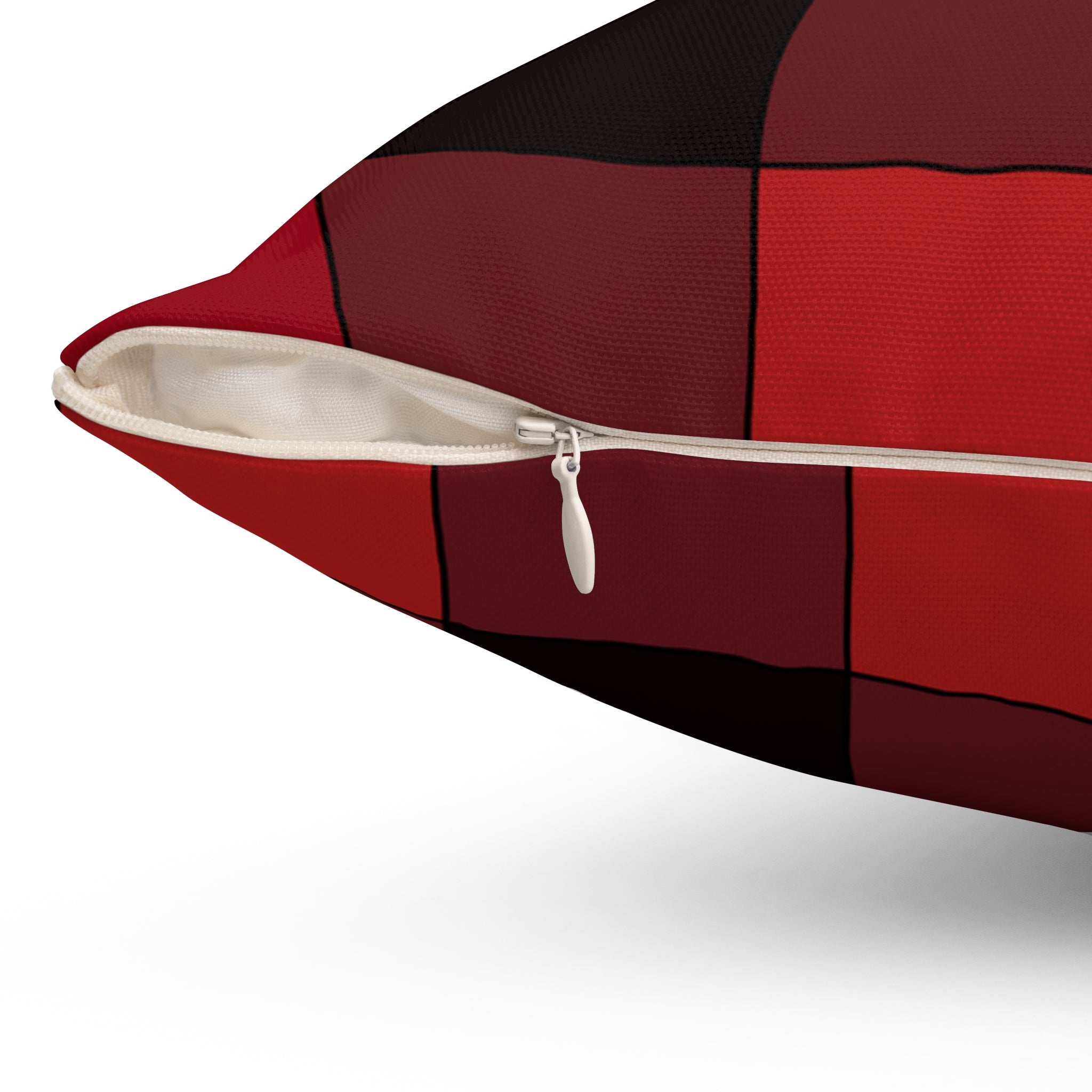 Buffalo Plaid Decorative Throw Pillow – Cozy Red & Black Checkered Design