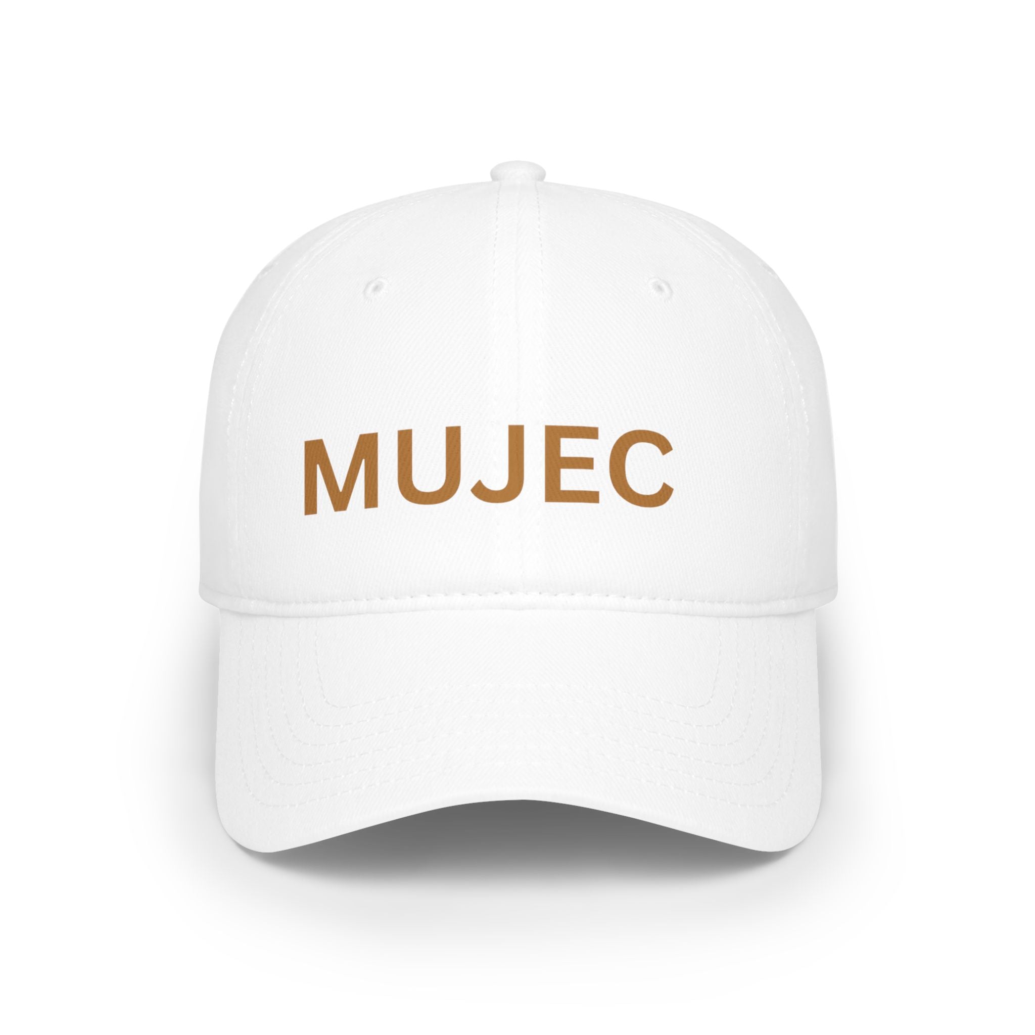 Baseball Cap — MUJEC Embroidered Low-Profile Dad Hat (Black with Gold Lettering)