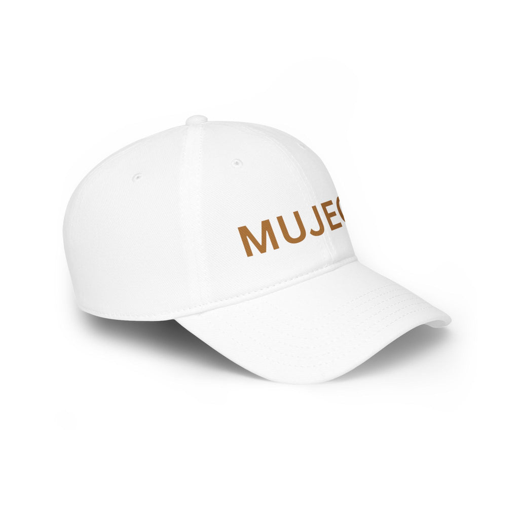 Baseball Cap — MUJEC Embroidered Low-Profile Dad Hat (Black with Gold Lettering)