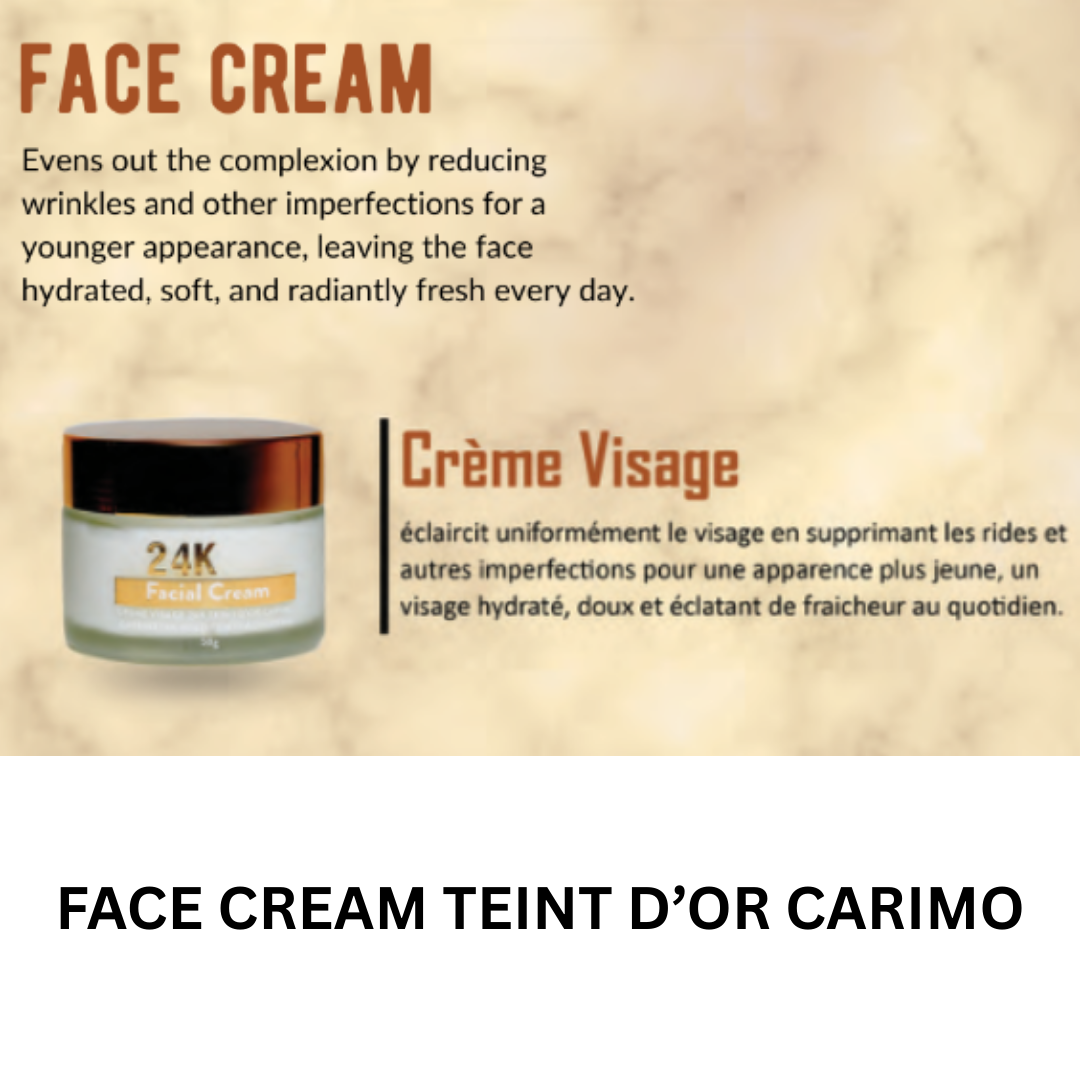 Carimo 24k gold facial cream luxury skincare