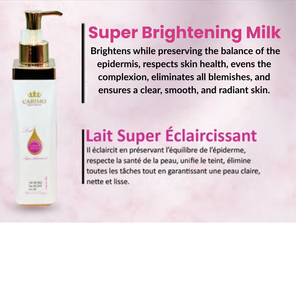 Metiss Super Clarifying Milk- Lait Super eclaircissant CARIMO Metiss- Super Brightening Milk
