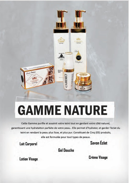 Nature skin care collection set Cosmetic products with branding on a gray background