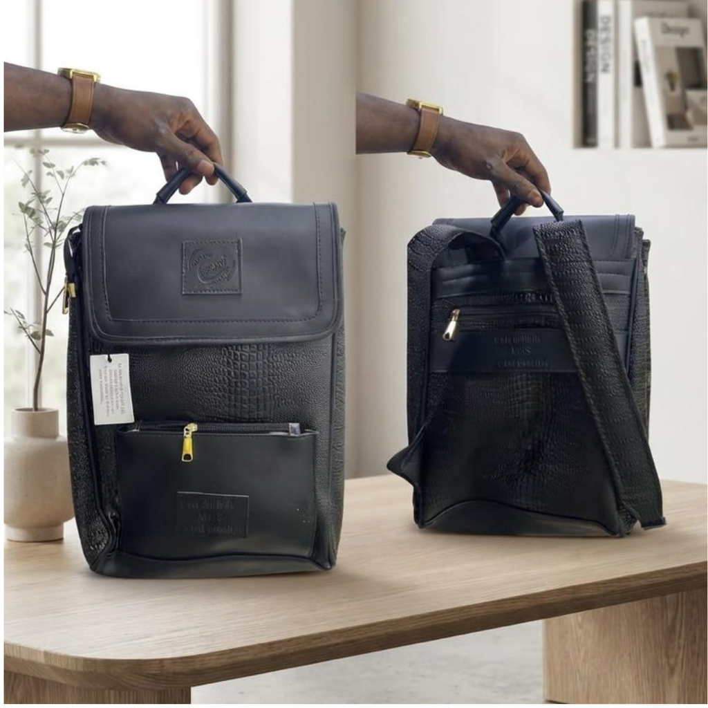 TCHOKOS Executive Leather Backpack – Black