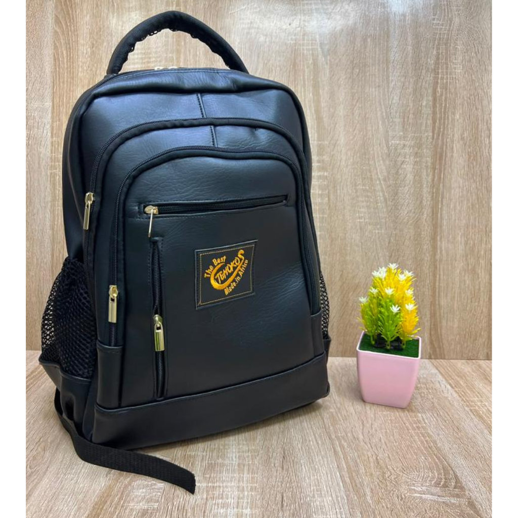 TCHOKOS Junior Genuine Leather Backpack for Kids – Black