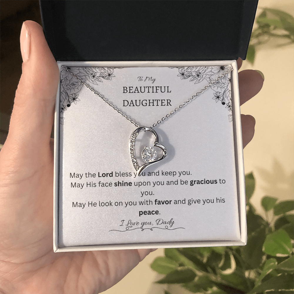 Blessing & Protection – To My Beautiful Daughter Necklace (Christian Keepsake)